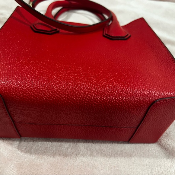 Michael Kors Mercer medium Messenger Bag Red (Flame) purse handbag leather - Picture 8 of 16
